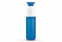 Dopper Original drinkfles in Pacific Blue met wit sluitstuk en 'Dopper' logo op de blauwe fles.