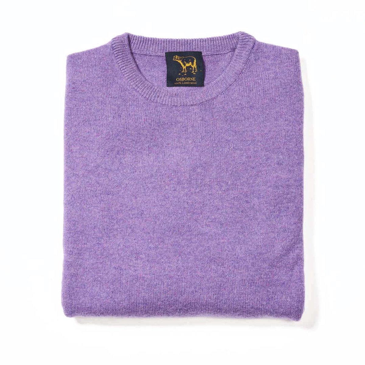 Osborne Knitwear Trui met ronde hals - Sweater heren in Lamswol - Pullover Heren - Clematis - XL