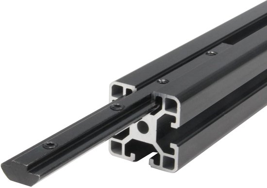4 stuks rechte lijn connector lengte 7,1 inch joint beugel met M6 schroeven voor 4040 serie T-slot 8 mm aluminium extrusieprofiel (4040 serie rechte nietjes-zwart) — afbeelding 4