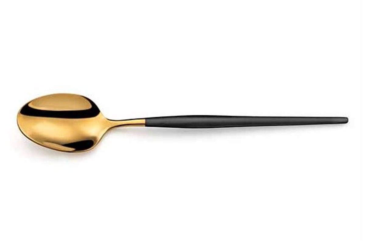 Soprano Black-gold Koffielepel Set6 Kraft Box