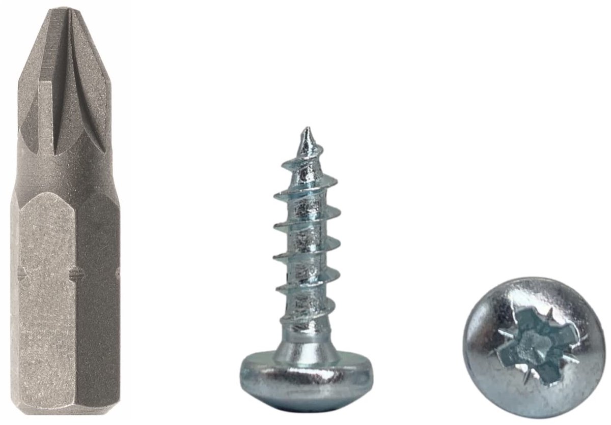 50 stuks DIN 7981 verzinkt staal 4,5 x 16 mm houtschroeven, spaanplaatschroeven met pankop, universele Pozi-aandrijfschroef (50, 4,5 x 16 mm)