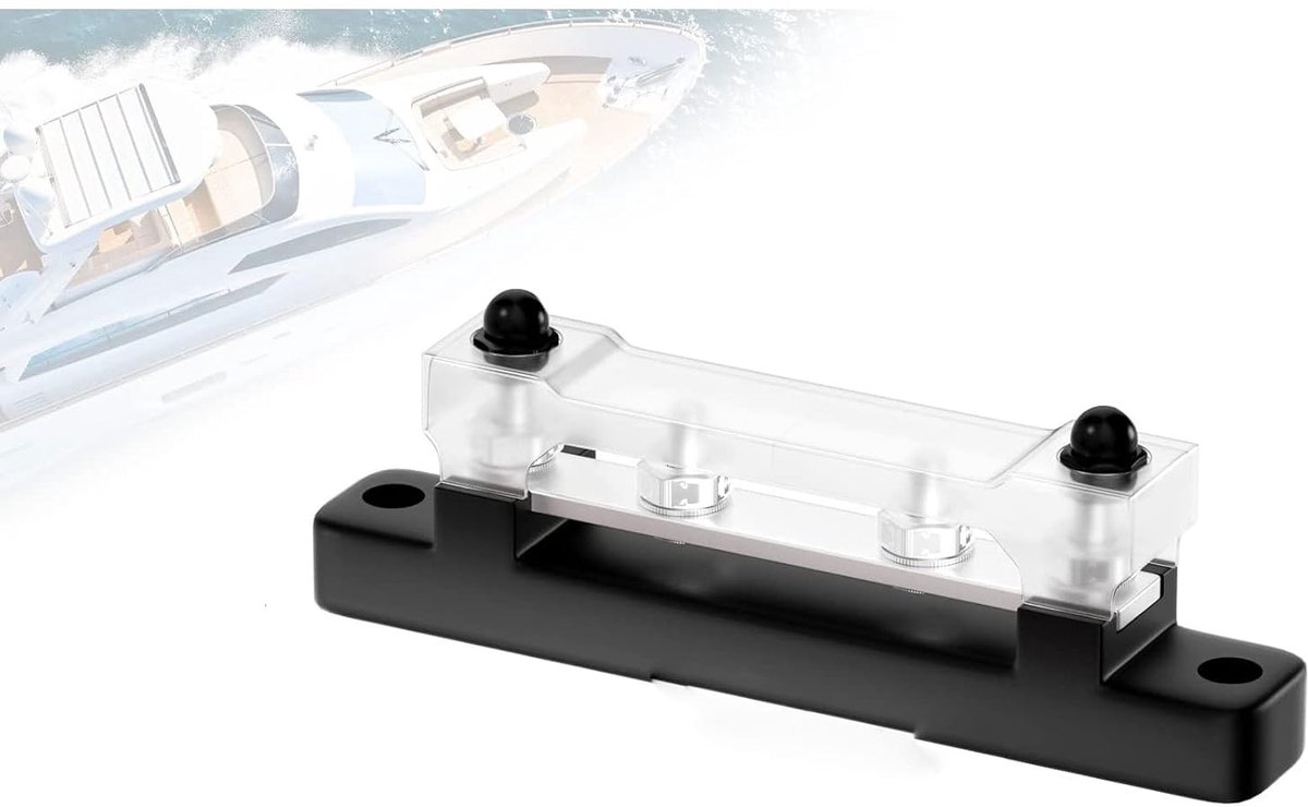 zalati Terminalblok 1 stuk 4 post verdeling bus bar met afdekking voor auto marine auto pick-up trailer RV boot