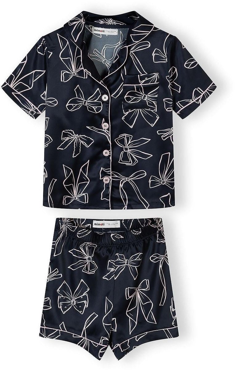 Minoti meisjes pyjama set - satijn donkerblauw