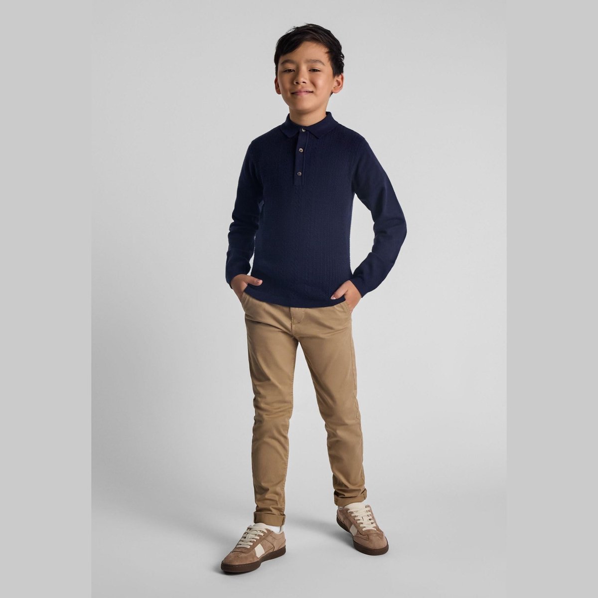 Minoti chino jongens beige - katoen