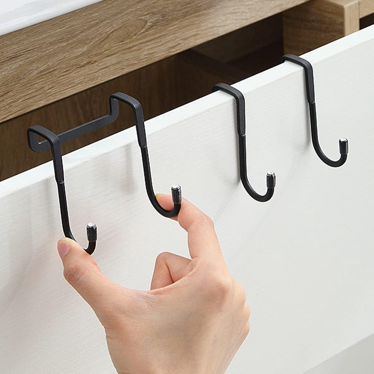 304 roestvrij staal dubbele S-vormige kast lade hanger haak duurzame metalen zware haken voor keuken kast badkamer lade kledingkast deur (6 stuks)