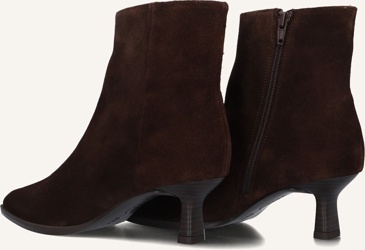 Unisa Lombas Enkellaarsjes - Enkelboots met rits - Dames - Bruin - Maat 41