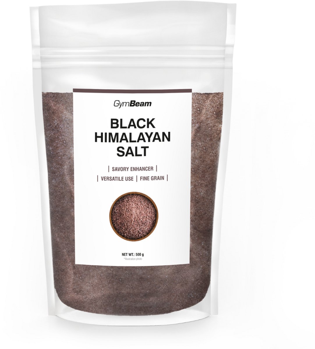 GymBeam Zwart Himalayazout 500 g Fijn