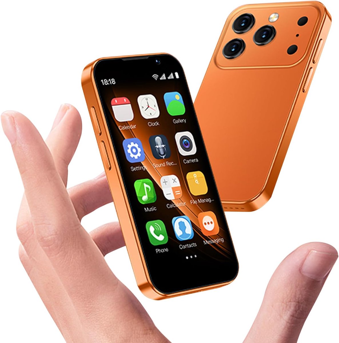 3G Dual-SIM, écran HD 3.88" facial, pour enfants/étudiants — alternative mini-smartphone tactile (orange) (oranje, 16, GB)
