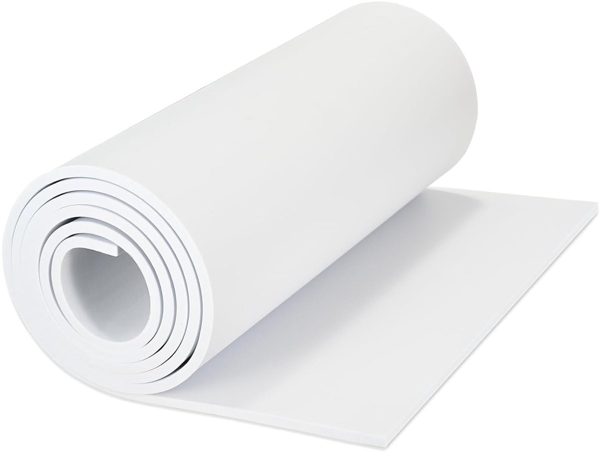 Schuimvellen op rol, EVA-schuim met hoge dichtheid, 5 mm dik, premium cosplay-schuim, 34 cm x 200 cm, 86 kg/m3 ambachtelijke schuimvellen voor cosplay-kostuum, knutselen