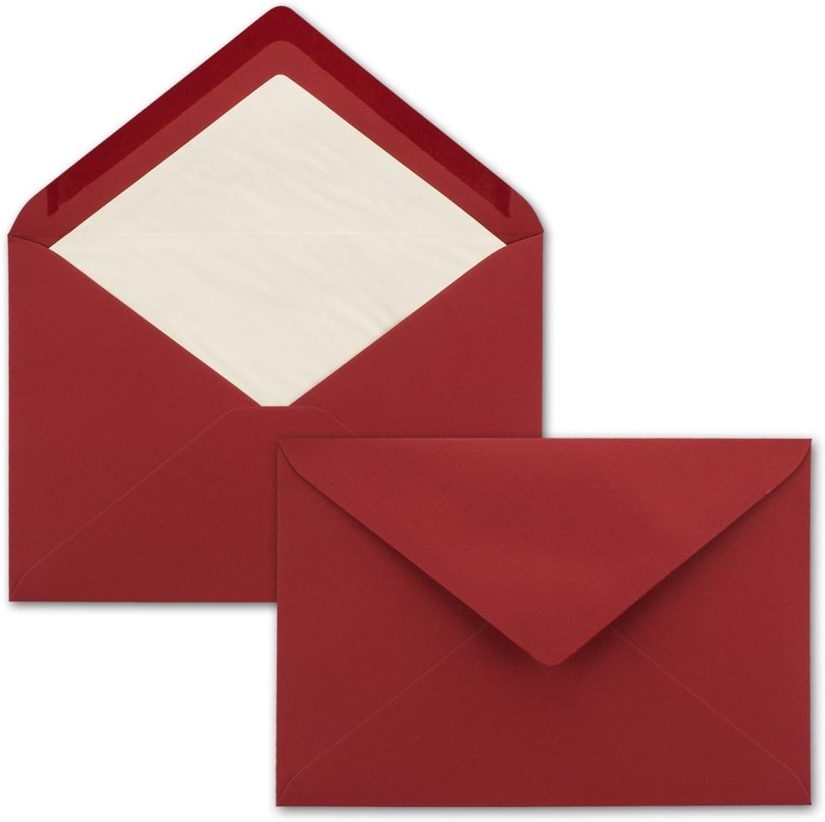 C5 Neuser gekleurd gevoerd donkerrood 50 stuks