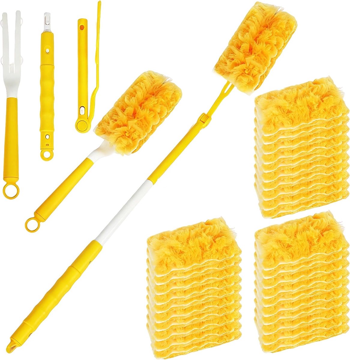 32-delige set, 360° cartridge, telescopische stofdoek, sterke adsorptie van dierenhaar, stof en allergenen