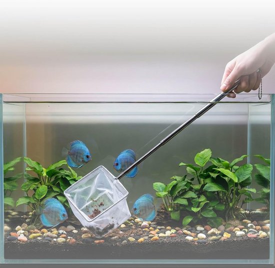 4 Stuks Uitschuifbaar Aquarium Visnet (13–39 cm) - Stevige Materialen, Compact Formaat, Voor het Vangen van Vissen en Garnalen in Aquaria — afbeelding 5