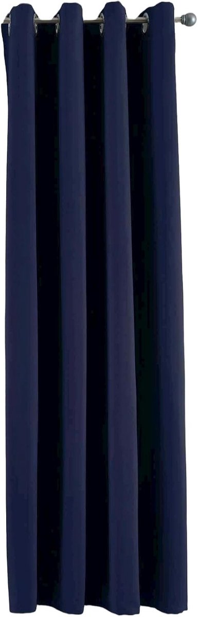 Ondoorzichtige NewYork, 201920600, 1-pack thermo-gordijn, verduisteringsgordijn, verduisteringsgordijn, geluidsisolerend, Öko-Tex-standaard, blauw
