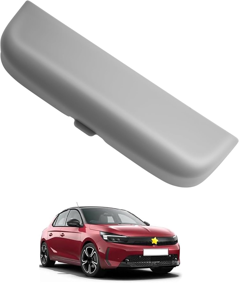 Brillenkoker voor de auto, compatibel met Opel Corsa F/Astra L/Grandland X, zonnebrilhouder, bril, opbergdoos, ABS-materiaal, grijs