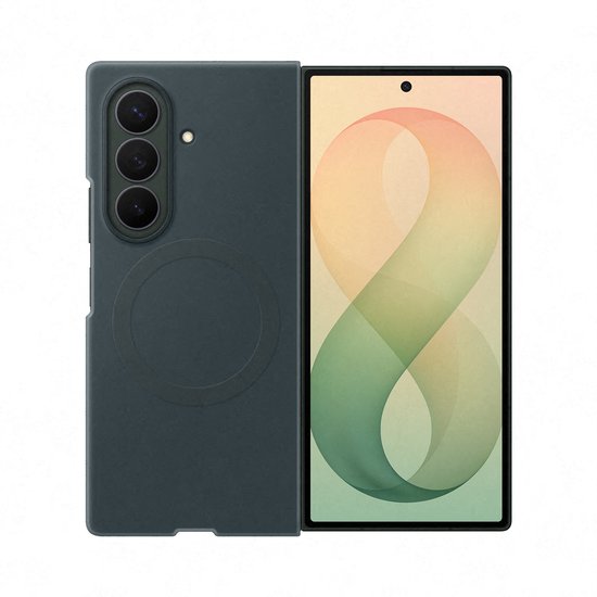 Samsung Galaxy Z Fold 8 Ultra Siliconen Back Cover met Magneet Groen