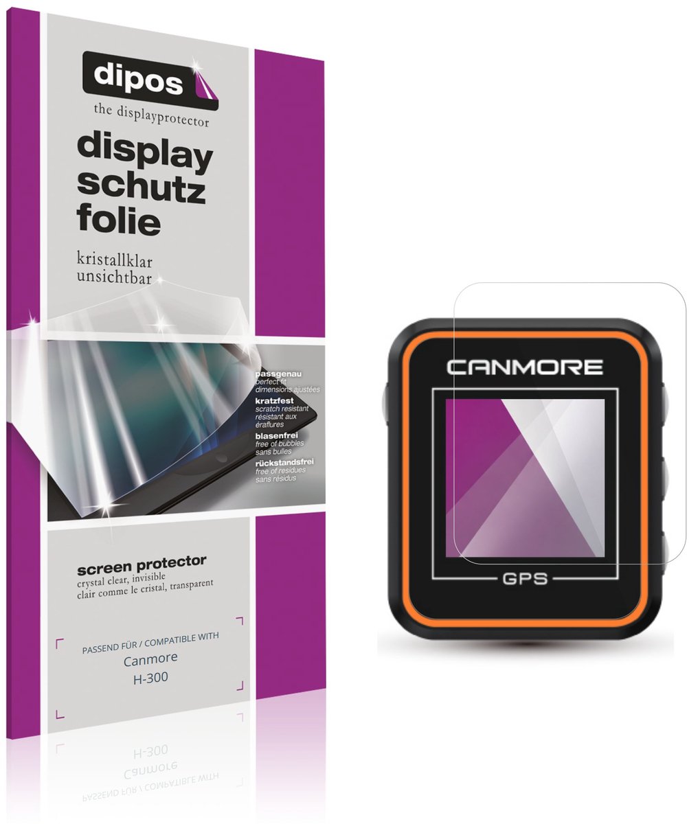 dipos – 2x Beschermfolie geschikt voor Canmore H-300 | Krasbestendige & heldere Screenprotector Ultra-Thin