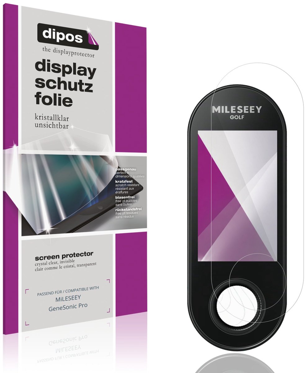 dipos – 2x Beschermfolie geschikt voor MiLESEEY GeneSonic Pro | Krasbestendige & heldere Screenprotector Ultra-Thin