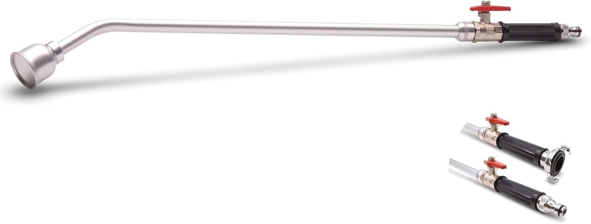 SnelShoppen - Professionele Watering Rod 85 cm, Tuinspuit, Wateringshulp, Volledig Metaal, GEKA Plugverbinding, Aluminium Spuitkop, 260 Gaten, 35 cm S