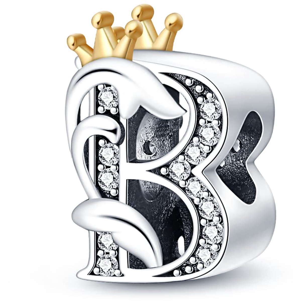Sterling zilver 925 charm letter A ~ Z alfabet bedels hanger bead bedels voor dames fit armbanden en halsketting meisjes sieraden cadeau