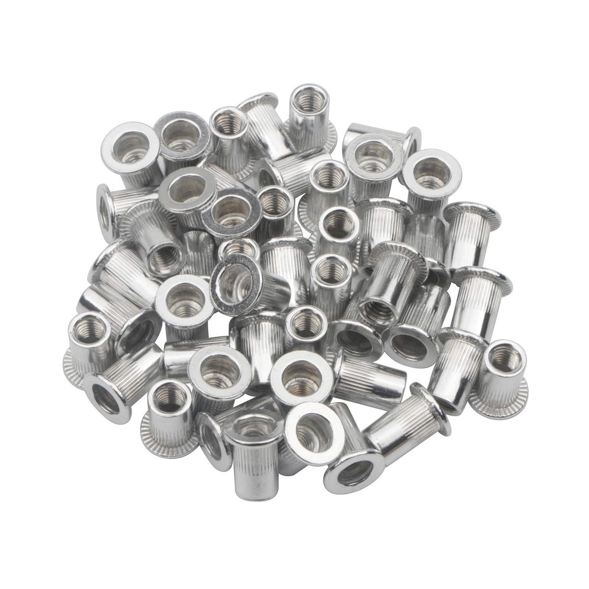 Blindklinkmoeren van aluminium, indrukmoeren, 100 stuks
