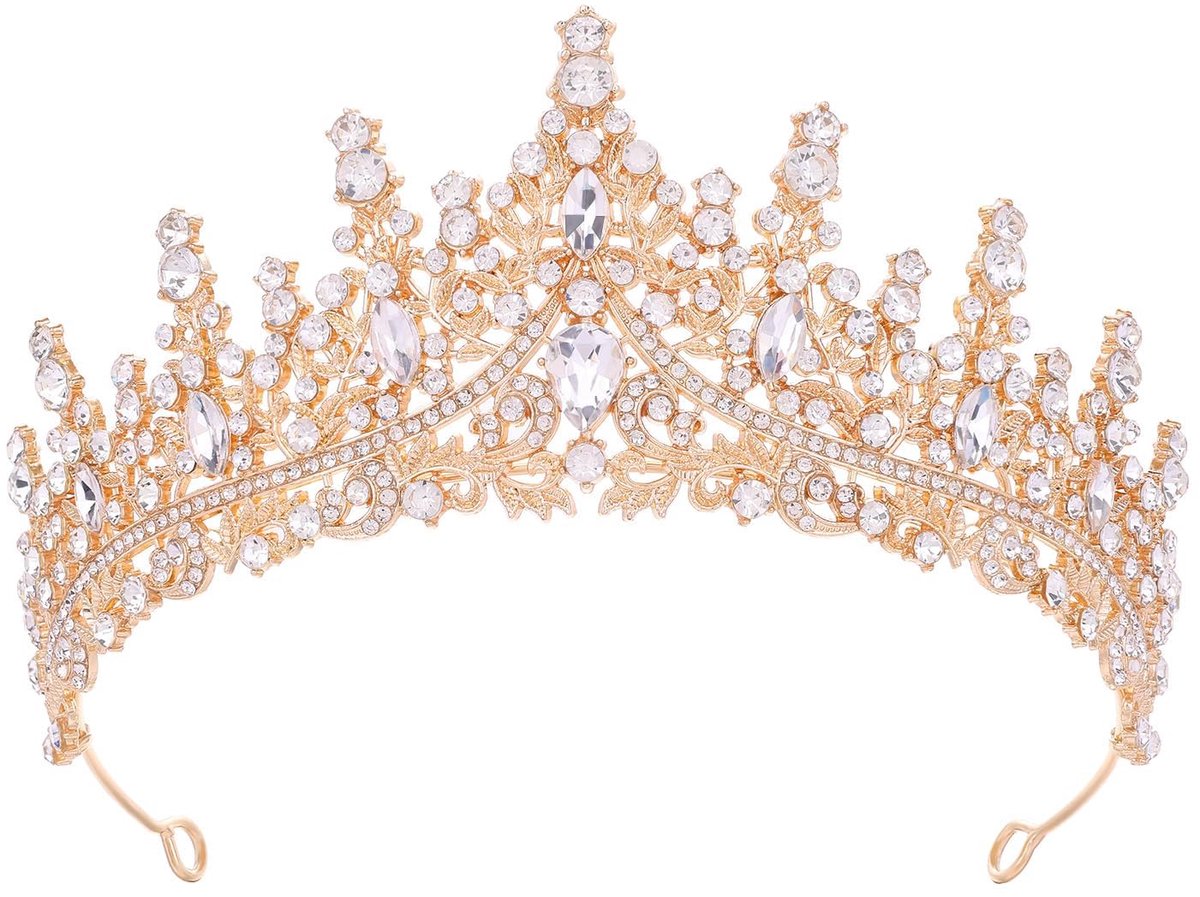 Diadeem voor dames, kristallen diadeem voor meisjes, bruidstiara, voor verjaardagen, dansevenementen, schoonheidswedstrijden en carnaval