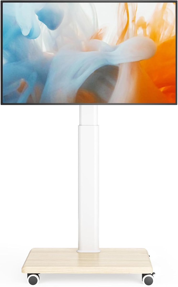 Mobiele TV standaard voor 27-65 inch - Hoogte verstelbaar - Met wielen - Ideaal voor presentaties - ShopVlot
