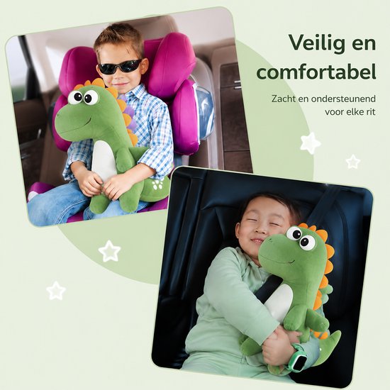 BOTC Gordelhoezen - Luxe Gordelhoes Auto - Gordelkussen voor Kinderen - 48x22cm - Comfortabele Gordelbeschermer - Groente van BOTC — afbeelding 2