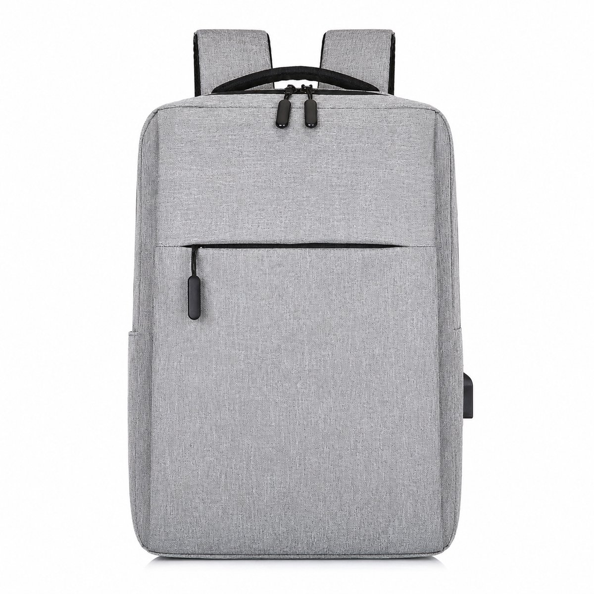 VHV - Rugzak voor 14-16 inch Laptop - Lichtgrijze Laptoprugzak met USB-aansluiting en Meerdere Vakken - Comfortabele Werkrugzak voor Kantoor, School, Studie en Reizen