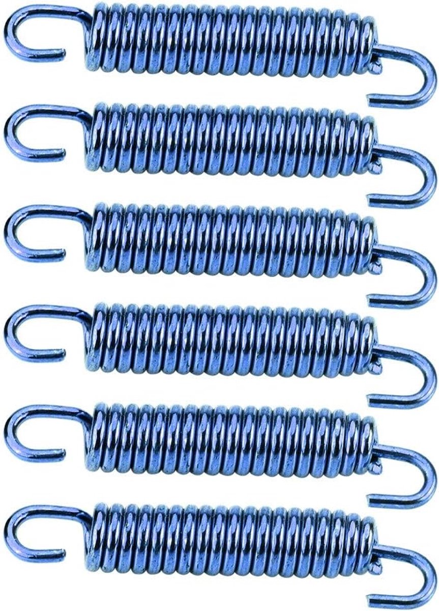motorfiets uitlaatpijp lente haken 6 stks 65mm rvs uitlaat uitlaatpijp lente haken voor scooter motorfiets ATV blauw fit voor scalvini uitlaat springs