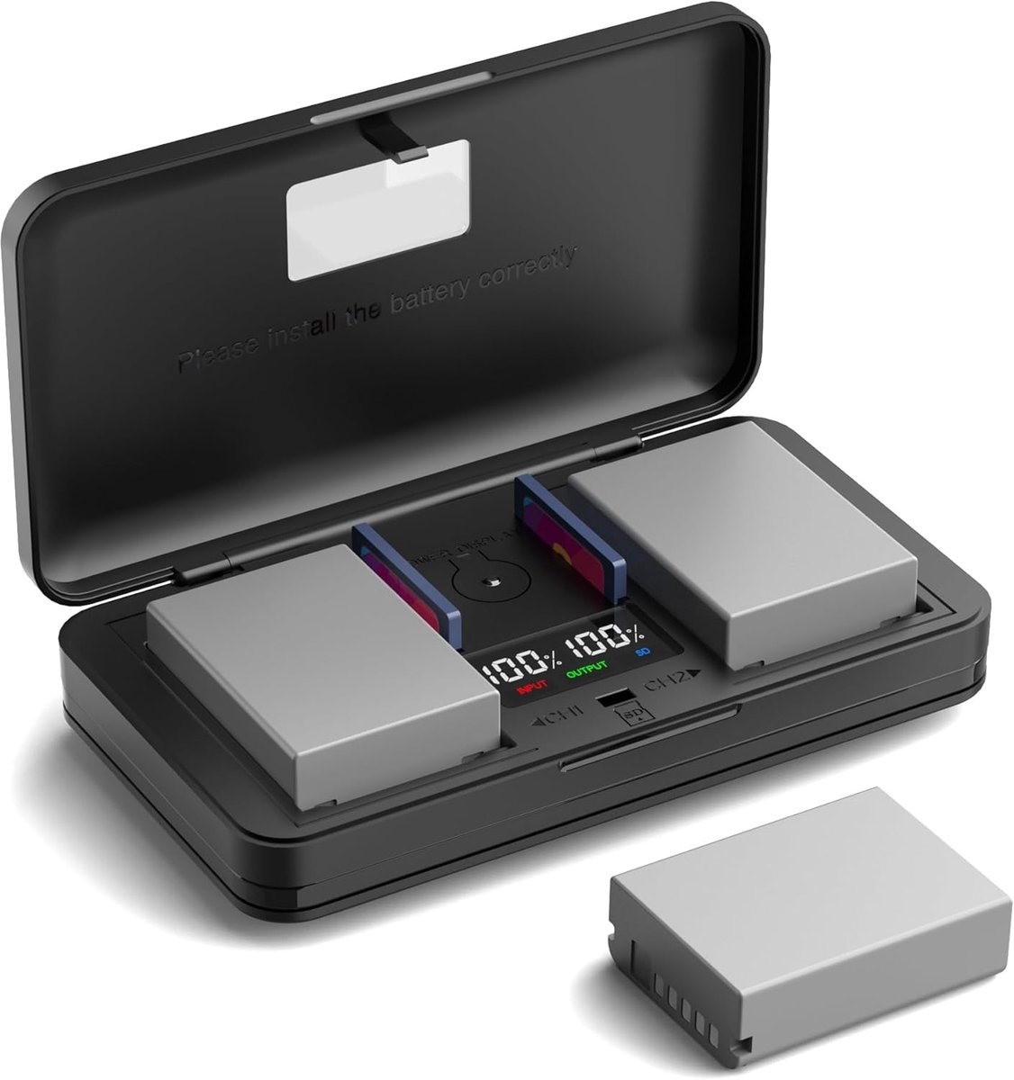 (1600mA) multifunctionele camerabatterij-laderset (inclusief twee batterijen) compatibel met Olympus EM1 EM5 EP5 EM5 M2 Pen-F E-M5 Mark II camera's