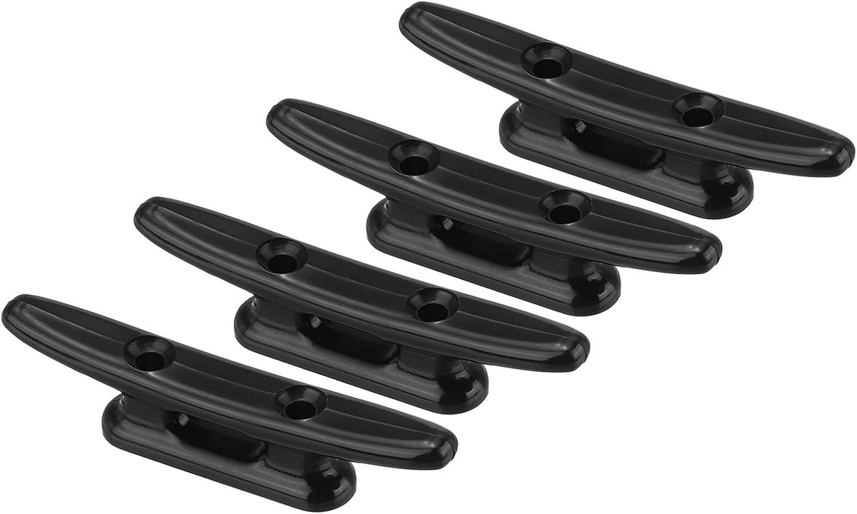 7,6 cm (3 inch) Nylon Boot Dok Cleat 4 Pack Kajak Kleine Touw Klem Dok voor Marine Dek Boten Kano's Kajaks, Decor, Zwart