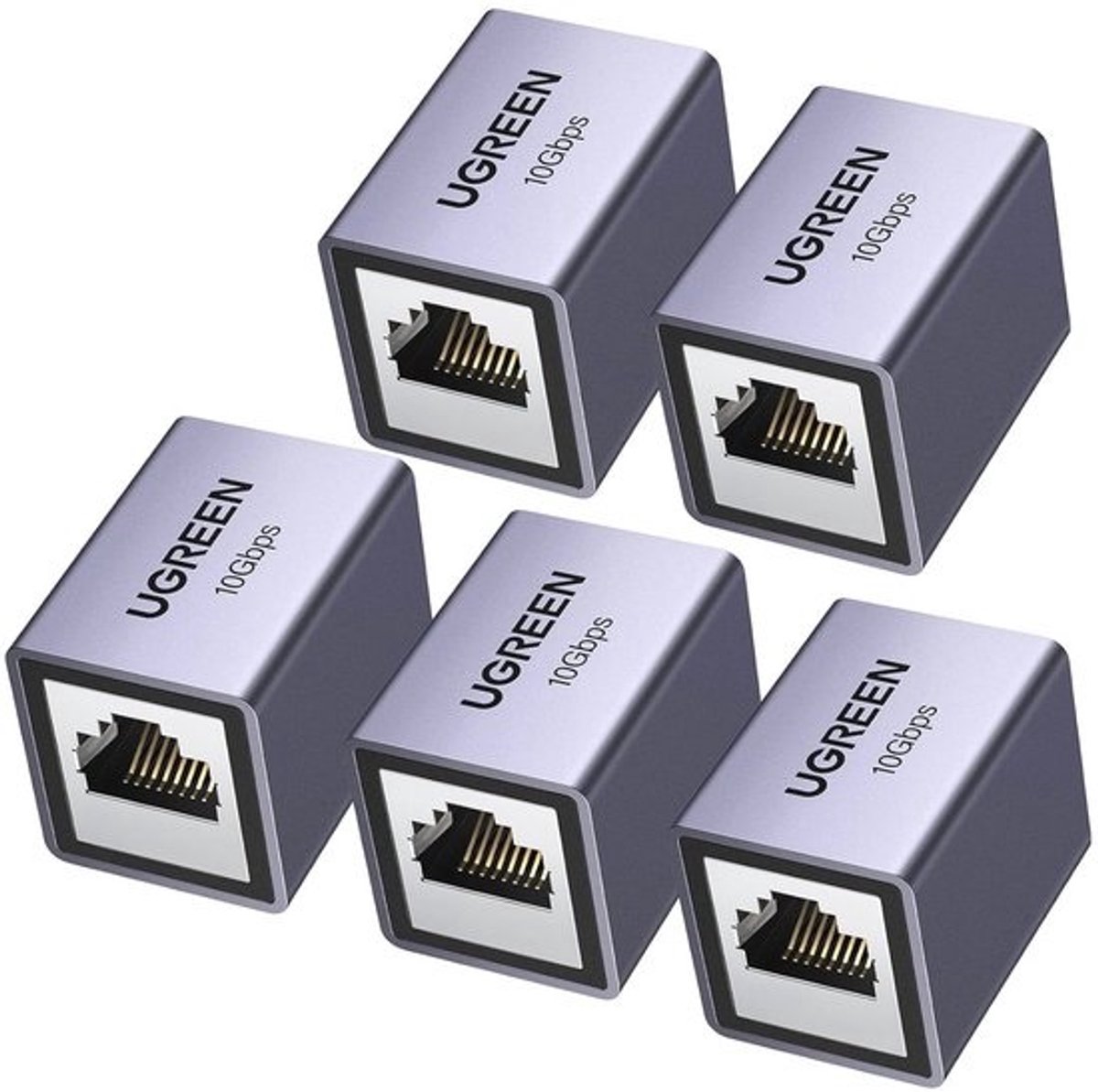 Image of 10 Gigabit Ethernet Koppeling voor Netwerkkabel - Geschikt voor Cat7, Cat6, Cat5e en Cat5 - 5 Stuks