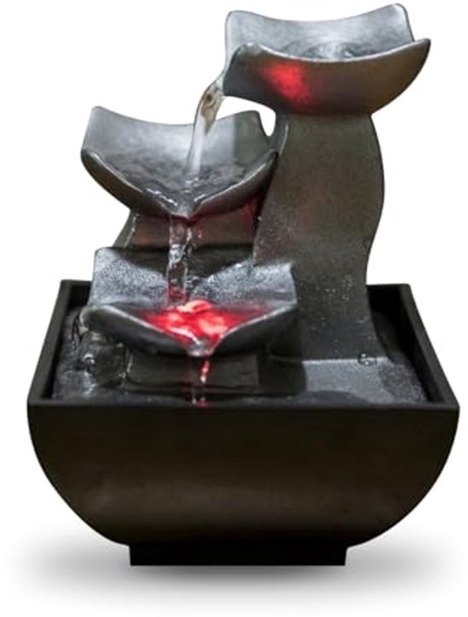 Waterfall Zen Relaxing Roomfontein met LED-verlichting - Ideale Decoratie voor Woonkamer, Slaapkamer en Kantoor - Voor Meditatie en Ontspanning