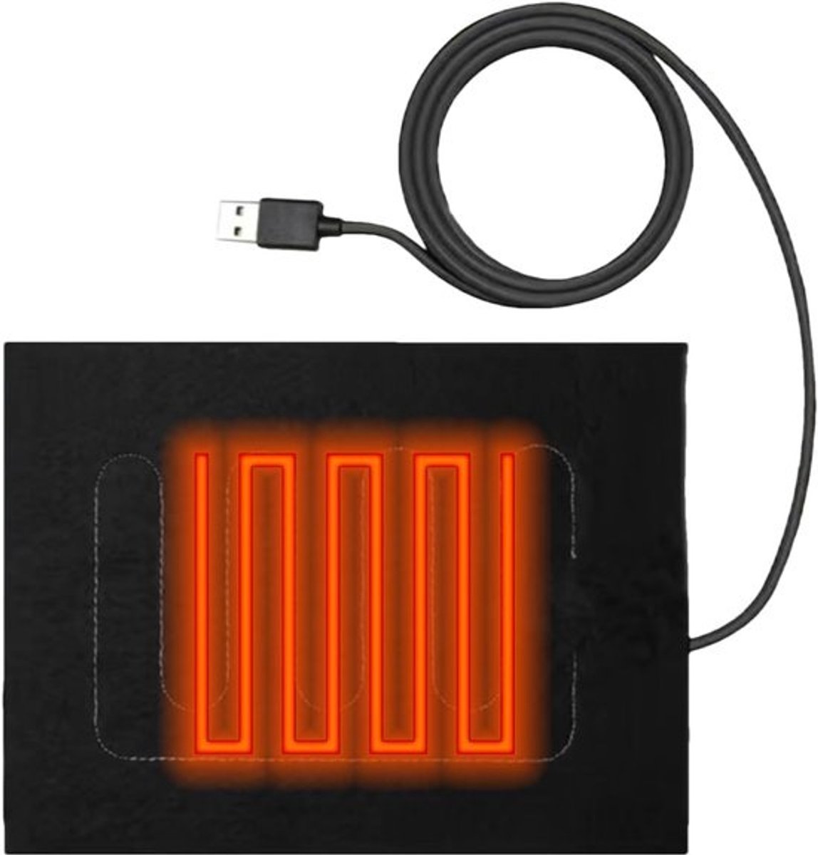 Verwarmde Muismat - Elektrische Handwarmer - Comfortabel Werken - 3 Temperatuurstanden - 10x20 cm - Zwart