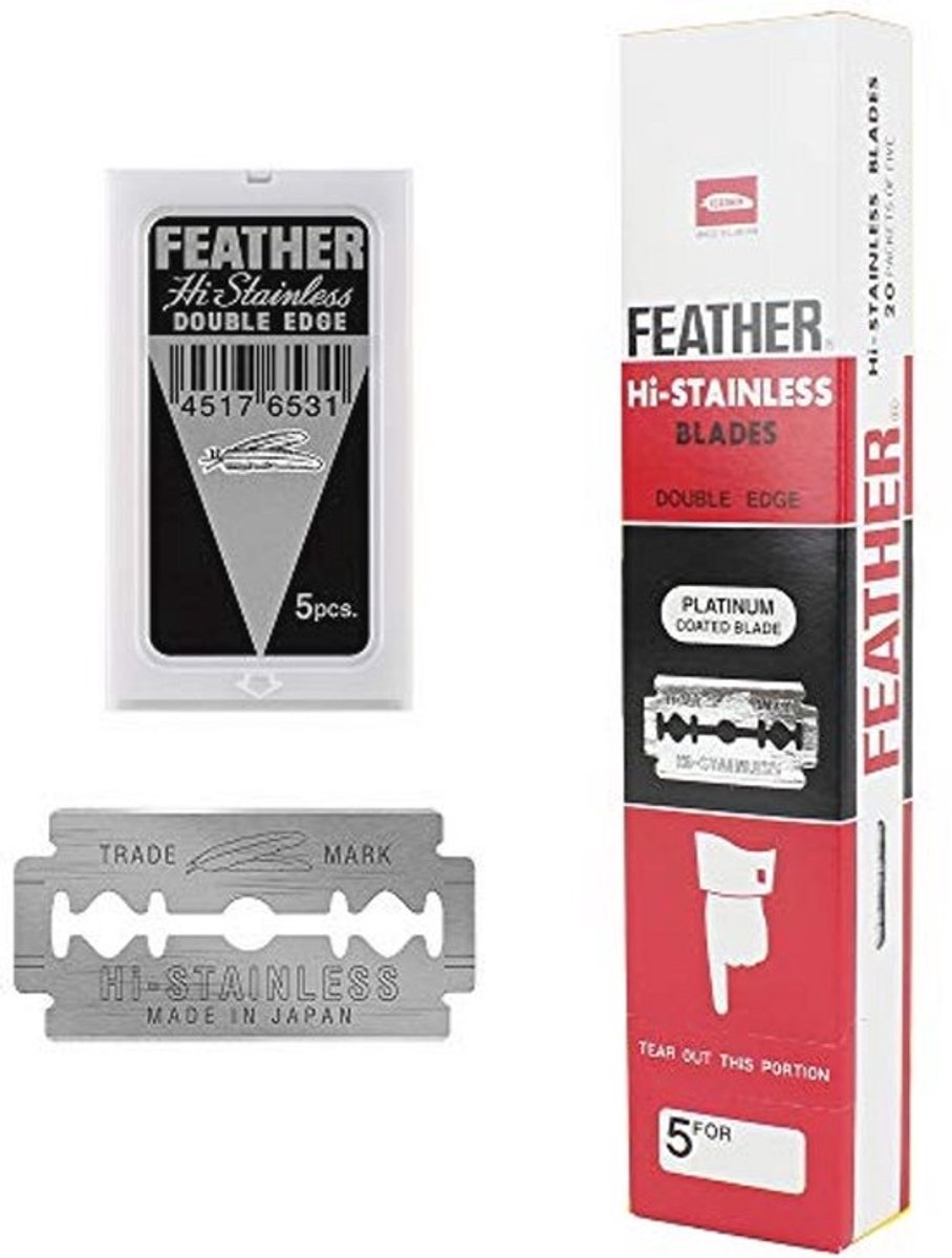 100 functies Platinum Double Edge Scheermesjes – 5 Stuks voor een Zorgeloze Scheerbeurt