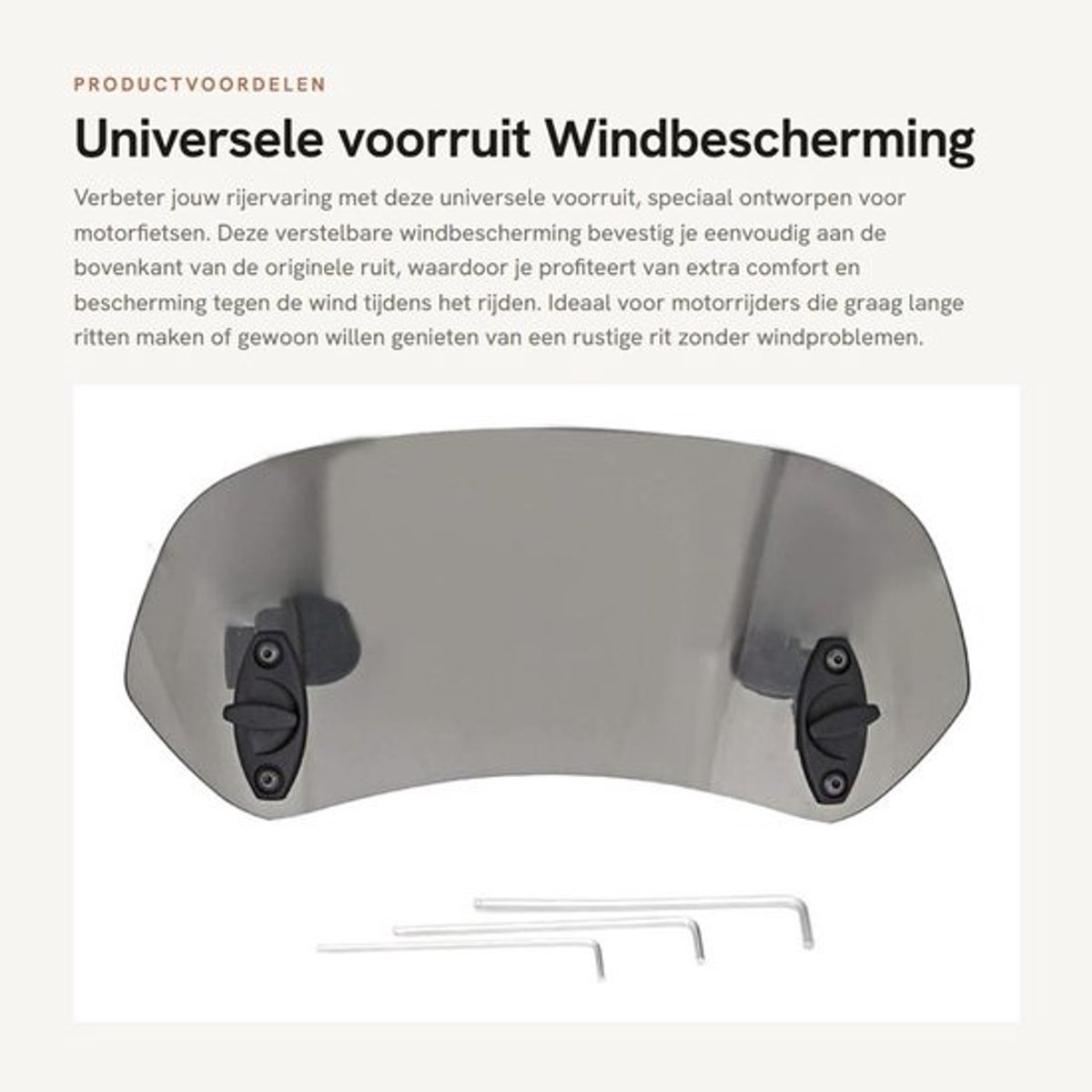 Verstelbare Motorfiets Windscherm Verlenging