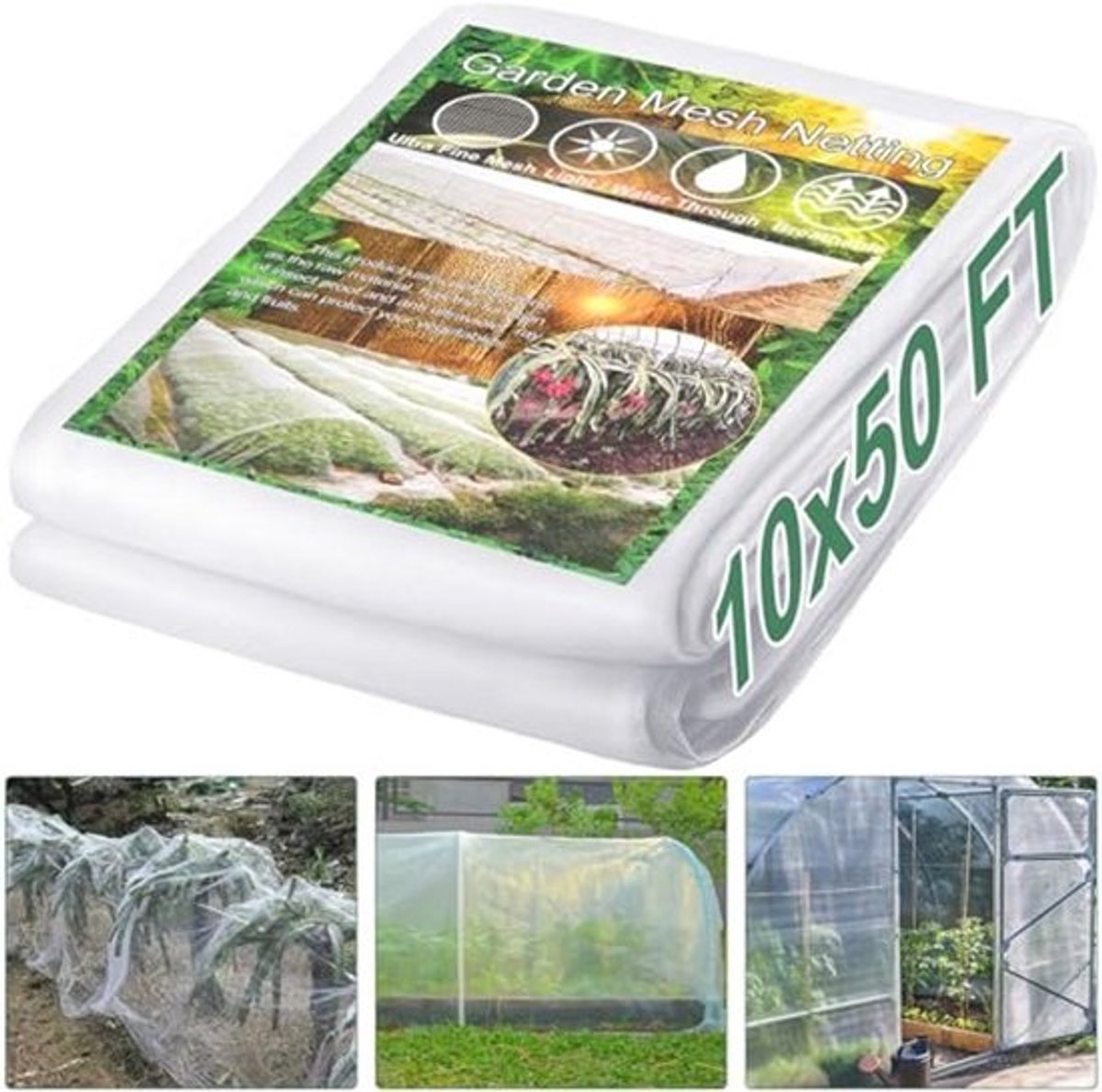 Tuin Insectengaas 3 x 15M - Ultra Fijn Gaas voor Groenten, Bloemen en Fruit