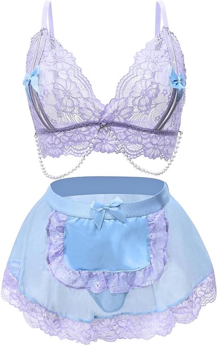 Sensueel Kant Lingerie Set met Bloemendessin voor Dames