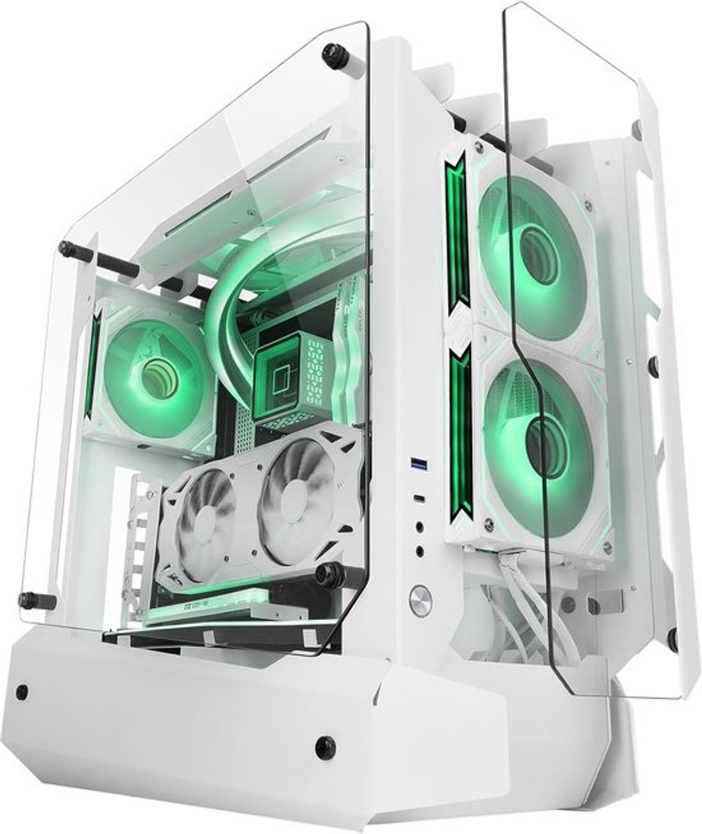 ATX Gaming Behuizing Open Air Drievoudig Gehard Glas Mid-Tower PC Kast