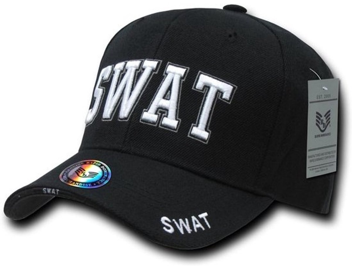 SWAT DeLuxe Law Enforcement Cap - Zwart