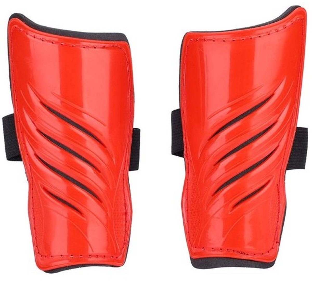 Dailygoods - Voetbalscheenbeschermers voor Kinderen, Zwart/Rood