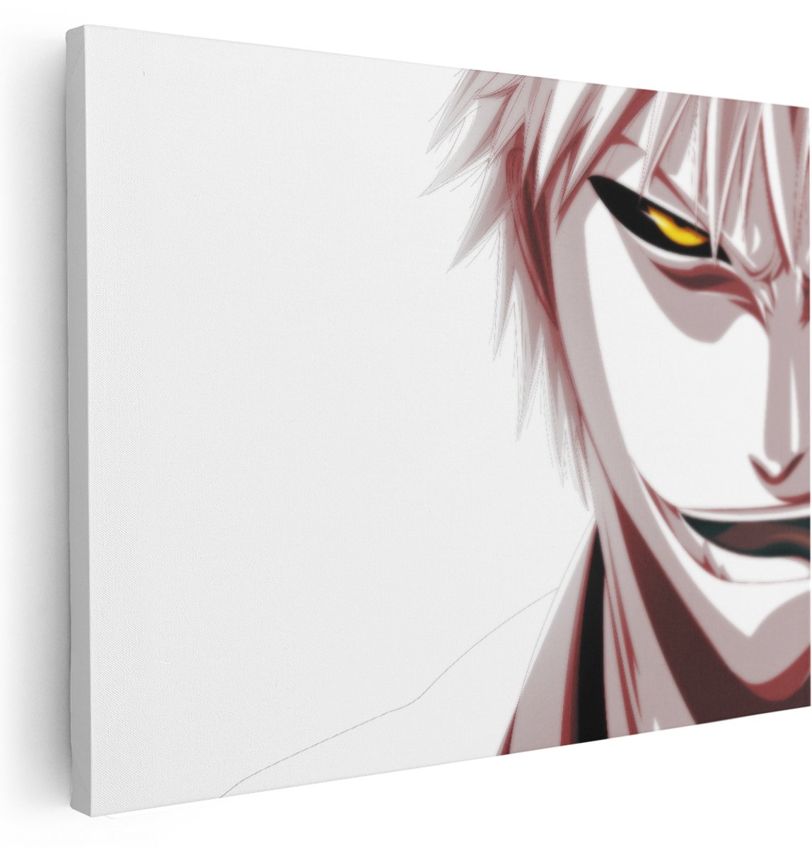 Artaza Canvas Schilderij Anime Portret Ichigo - 160x120 cm - Groot - Wanddecoratie Bleach Masker - Muurdecoratie Jongens Kamer - Kamer Accessoires