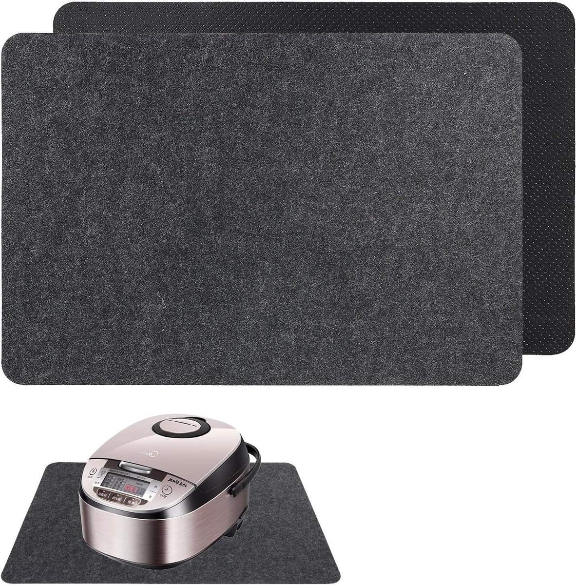 Hittebestendige Onderlegger - Beschermmat Keuken - Apparaten Plaatsen - Brandwerend Materiaal - 30 x 45 cm - Zwart