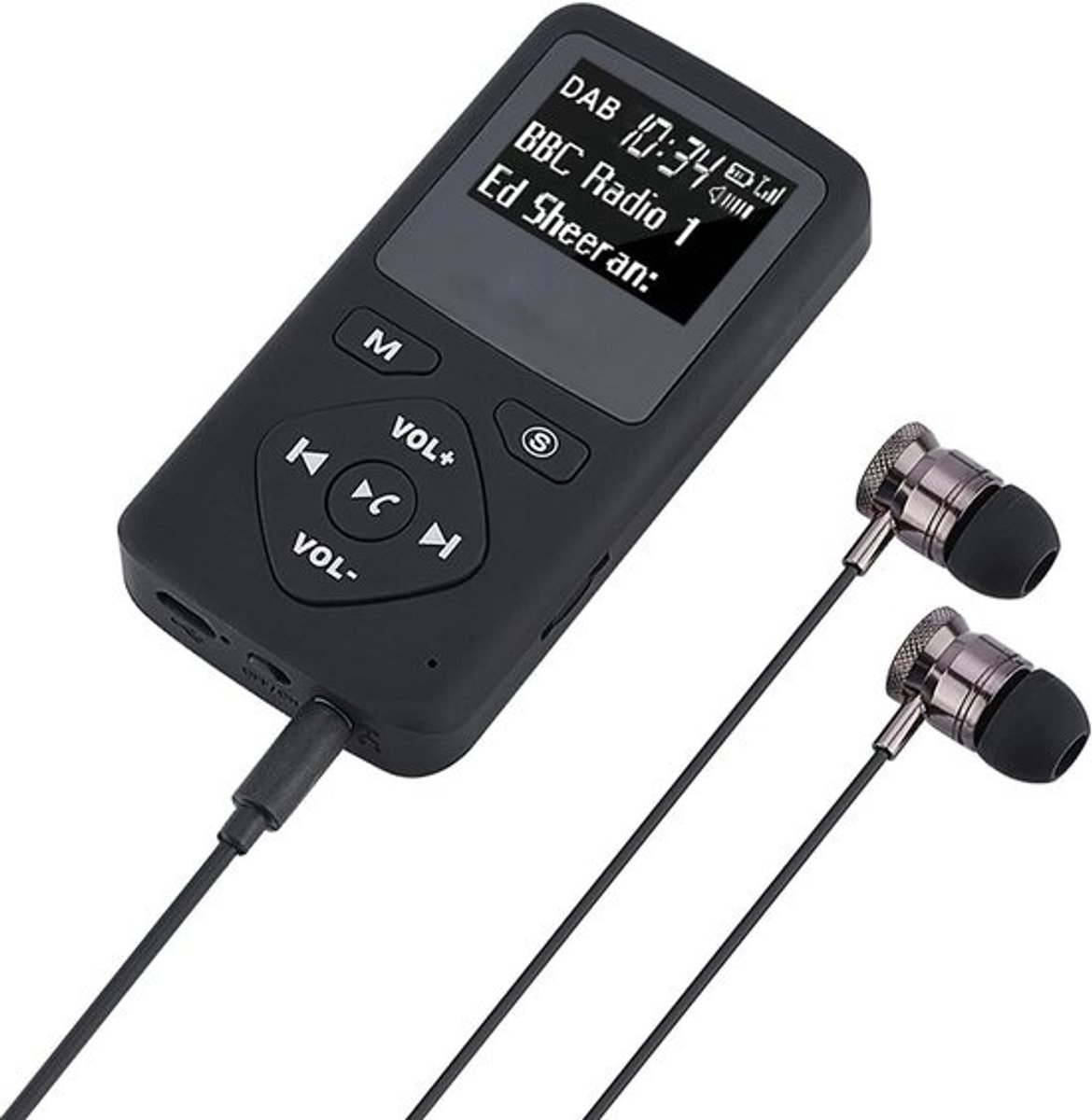 Dailygoody - Draagbare Radio - Mini Radio met Bluetooth - Compact en Lichtgewicht - DAB+ Zakradio - Geschikt voor Wandelen en Joggen