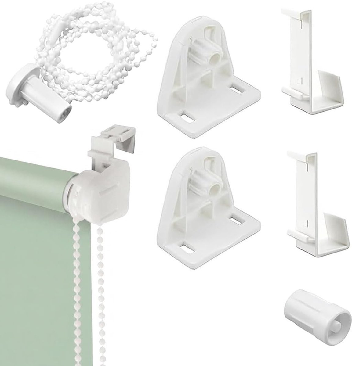 Vervangende set voor rolluiken 17 mm, inclusief houders en montageset, ideaal voor reparatie en onderhoud van rolluiken