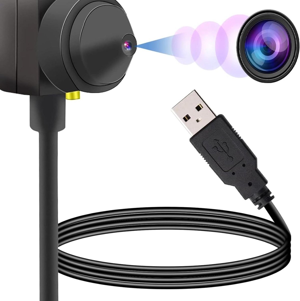 Centrale Webcam - Mini Camera - Video Bellen - Oogcontact Verbeterend - 1080P HD - Zwart