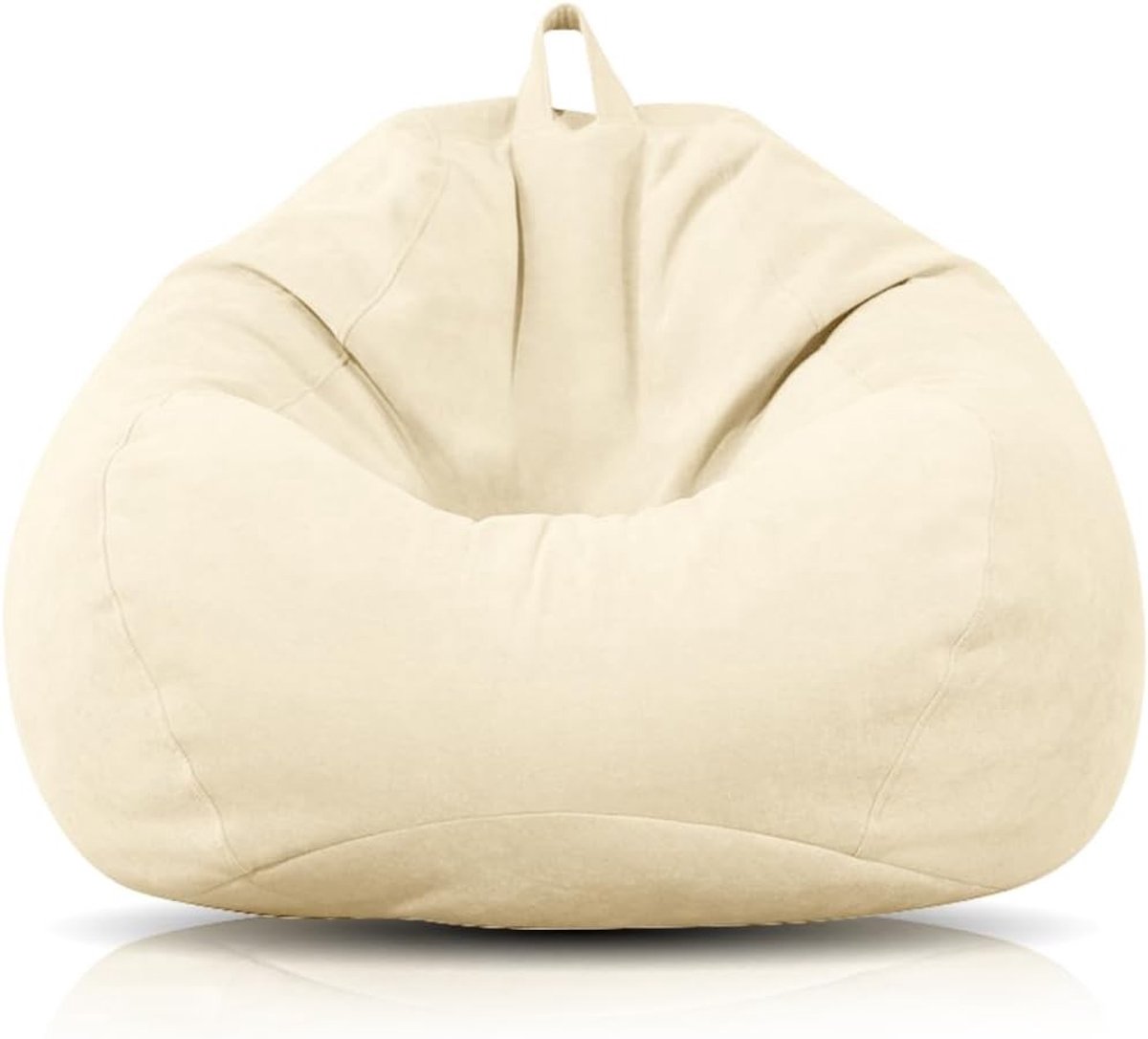 Zitzak voor Kinderen en Volwassenen, 100 x 120 cm, Grote Gaming Zitzak, Zitzak Stoel voor Binnen en Buiten, Comfortabel en Stijlvol (Beige)