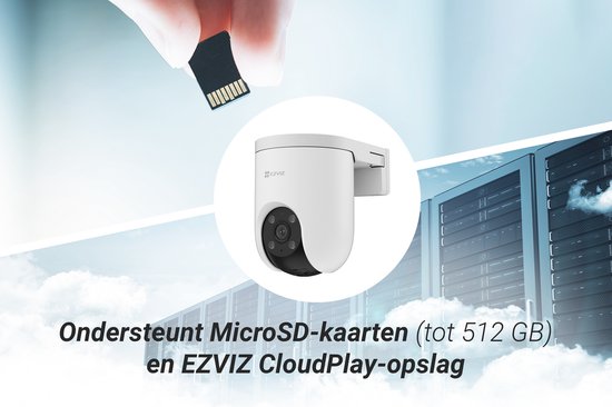 Ezviz H8C - Power Over Ethernet - 2K - 360° - 3MP - Kleur Nachtzicht - MicroSD Card - Wit van EZVIZ — afbeelding 4