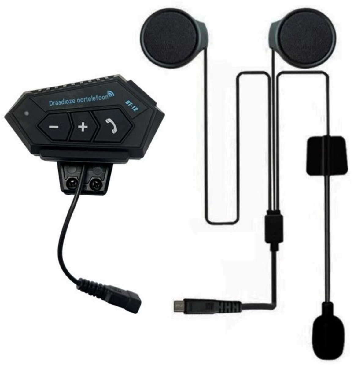 GELLDG Bluetooth Helmheadset - Motorhelm Communicatiesysteem - Waterdicht met Lange Batterijduur - Geschikt voor Motoren en Scooters - Scheidbaar Ontwerp - Kunststof - Handsfree Gesprekken en Muziekbediening