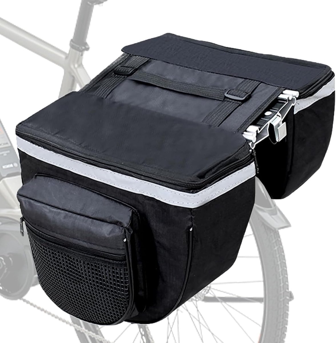 Fietstassen voor opzij, 25L dubbele fietstas/bagagedragertas | Geschikt voor mountainbikes en racefietsen, waterdichte bagagedragertas